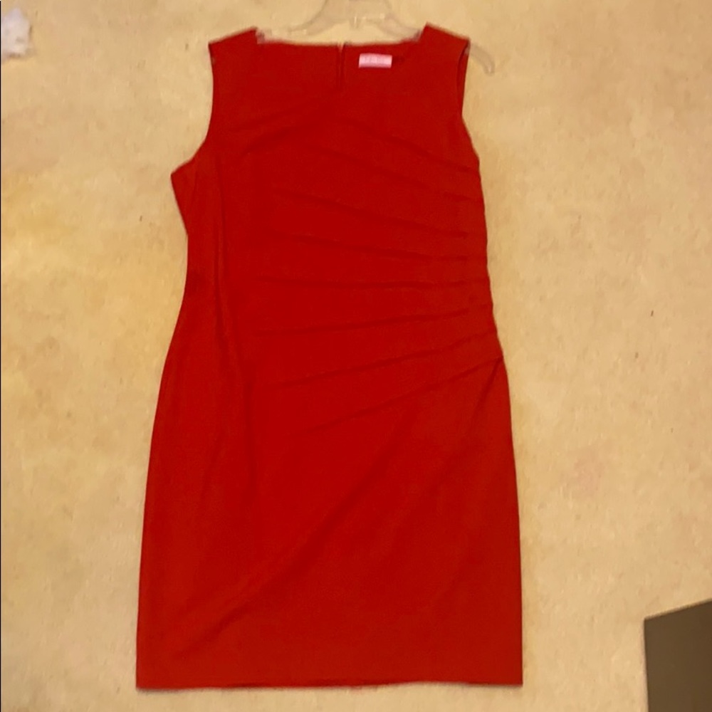 Red Calvin Klein dress